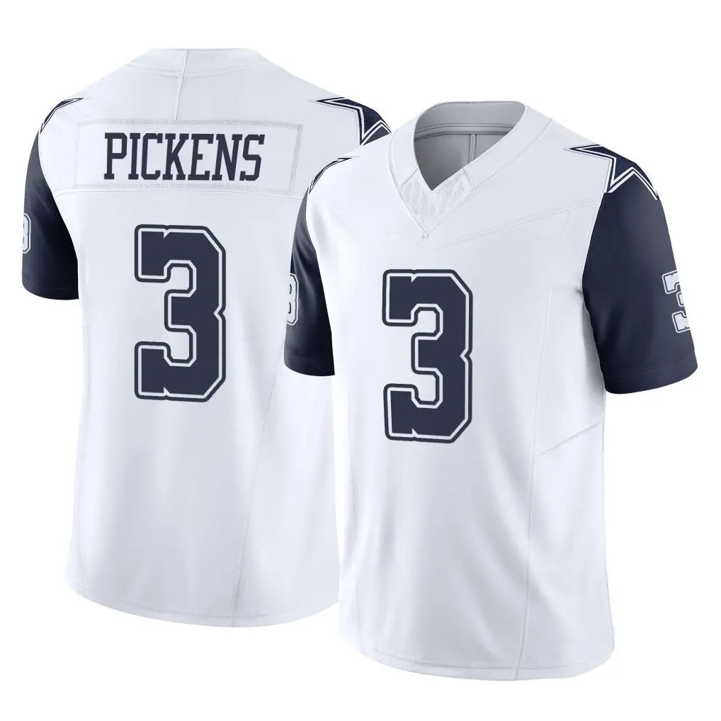 harde D.Cowboys #3 George Pickens Player White-Navy Limited Vapor F.U.S.E. Home Game Stitched Jerseys