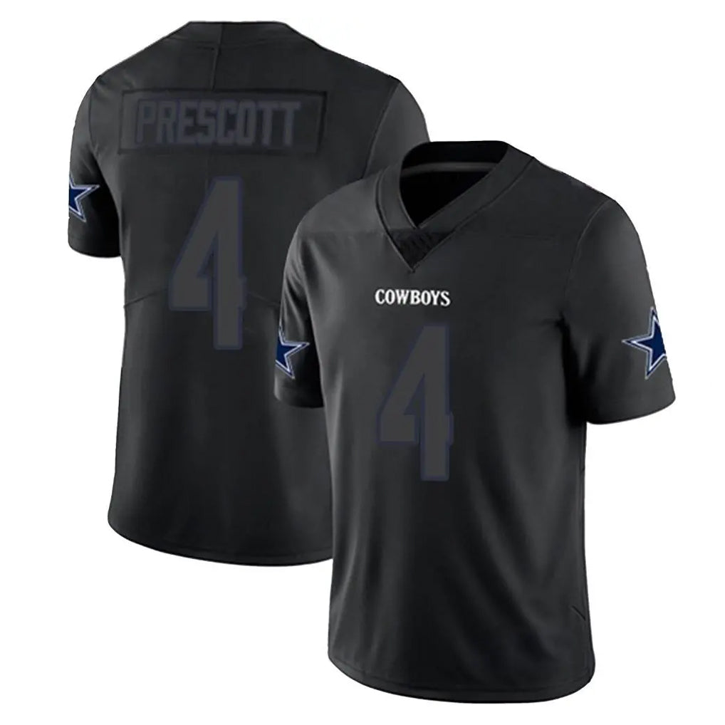 harde D.Cowboys #4 Dak Prescott Player Black Impact Limited Home Game Stitched Jerseys