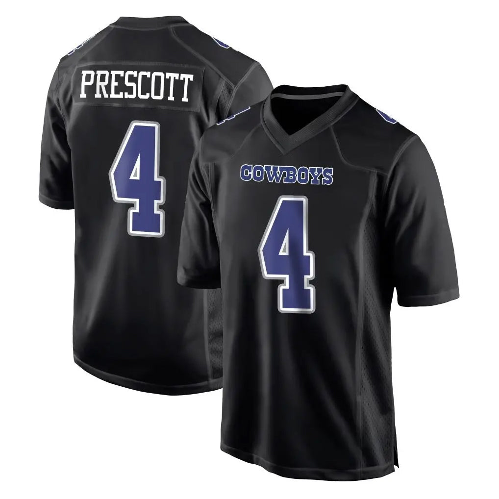 harde D.Cowboys #4 Dak Prescott Player Carbon Black Fashion Home Game Stitched Jerseys