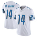 harde D.Lions #14 Amon-Ra St. Brown Player White Limited Vapor Untouchable Home Game Stitched Jerseys