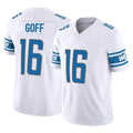 harde D.Lions #16 Jared Goff Player White Vapor F.U.S.E. Limited Home Game Stitched Jerseys