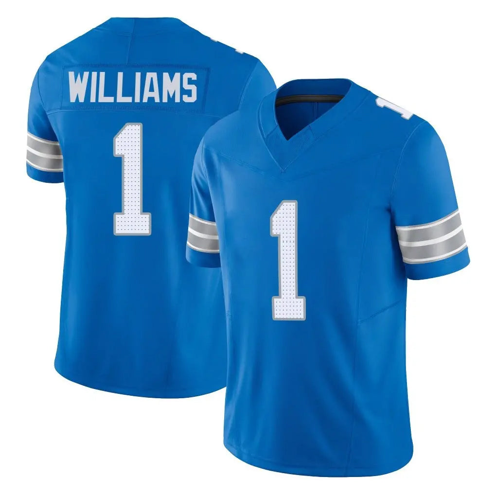 harde D.Lions #1 Jameson Williams Player Blue Limited Vapor F.U.S.E. Alternate Home Game Stitched Jerseys