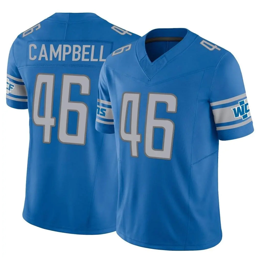 harde D.Lions #46 Jack Campbell Player Blue Vapor F.U.S.E. Limited Home Game Stitched Jerseys
