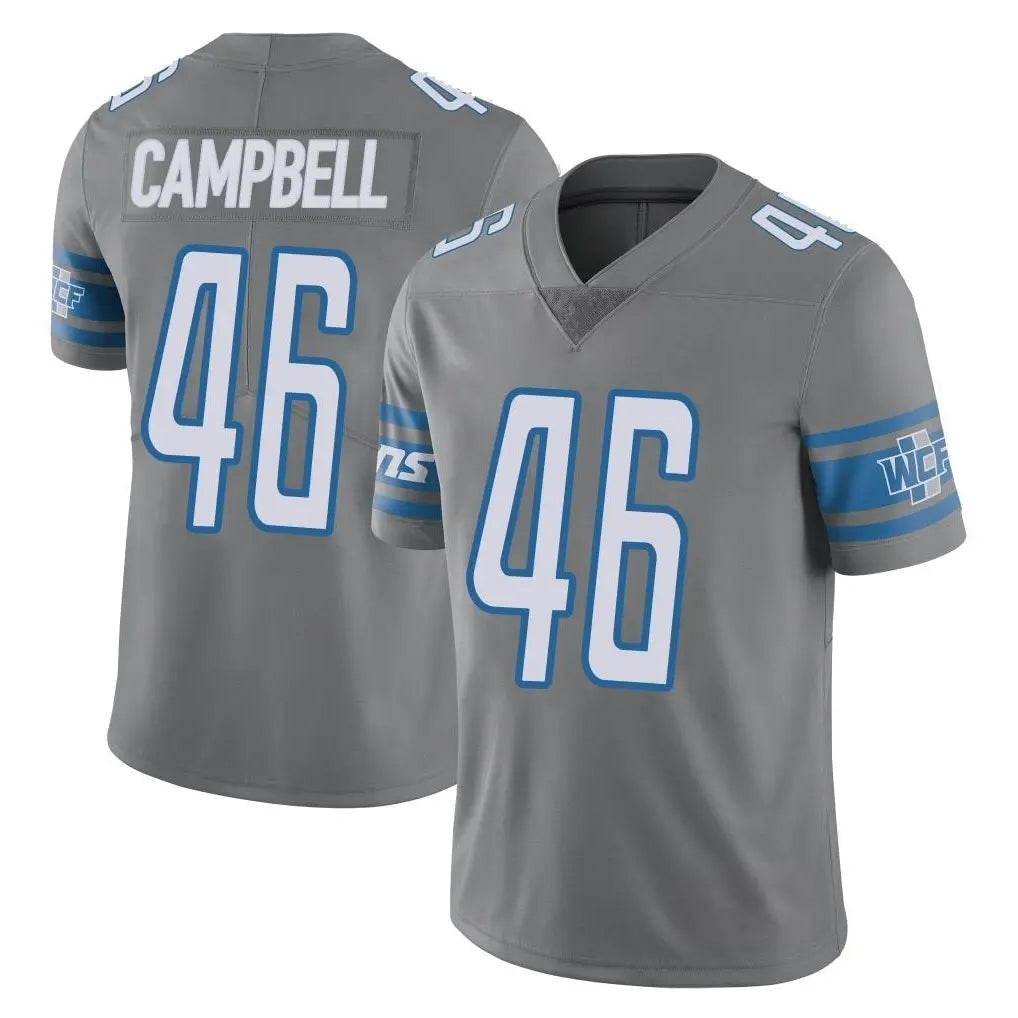harde D.Lions #46 Jack Campbell Player Gray Vapor Untouchable Limited Home Game Stitched Jerseys