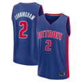 harde D.Pistons #2 Cade Cunningham  Blue Fast Break Replica Player Jerseys - Icon Edition
