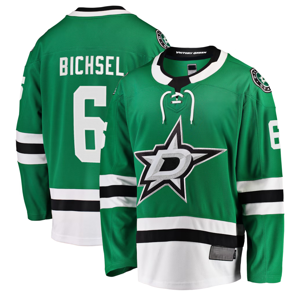 harde D.Stars #6 Lian Bichsel Kelly Green Home Breakaway Jerseys