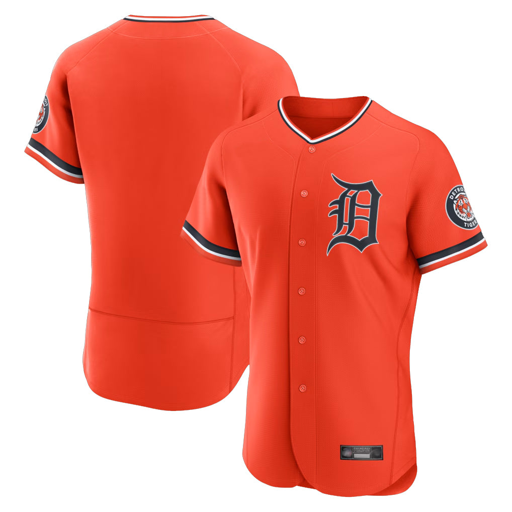 harde D.Tigers Orange Limited Elite Home Blank Player Stitched Jerseys