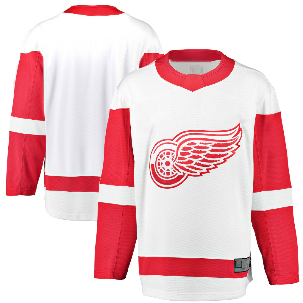 harde D.Red wings White Breakaway Away Jerseys