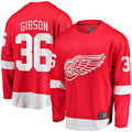 harde D.Red wings #36 John Gibson Red Home Breakaway Jerseys