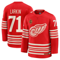 harde D.Red wings #71 Dylan Larkin Red Centennial Premium Player Jerseys