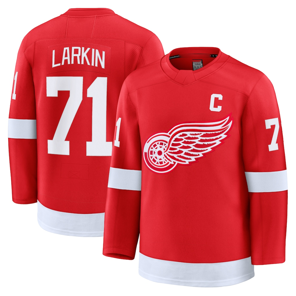 harde D.Red wings #71 Dylan Larkin Red Home Premium Jerseys