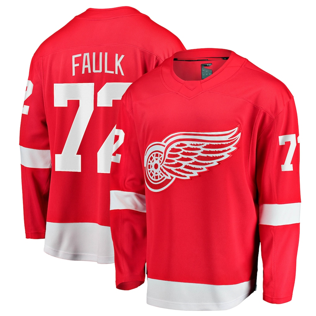 harde D.Red wings #72 Justin Faulk Red Home Breakaway Jerseys
