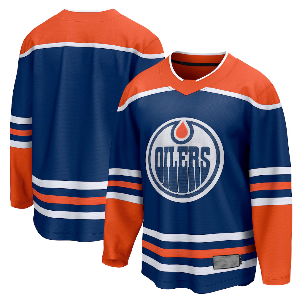 harde E.Oilers Royal Home Breakaway Blank Jerseys