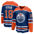 harde E.Oilers #18 Zach Hyman Royal Home Breakaway Player Jerseys