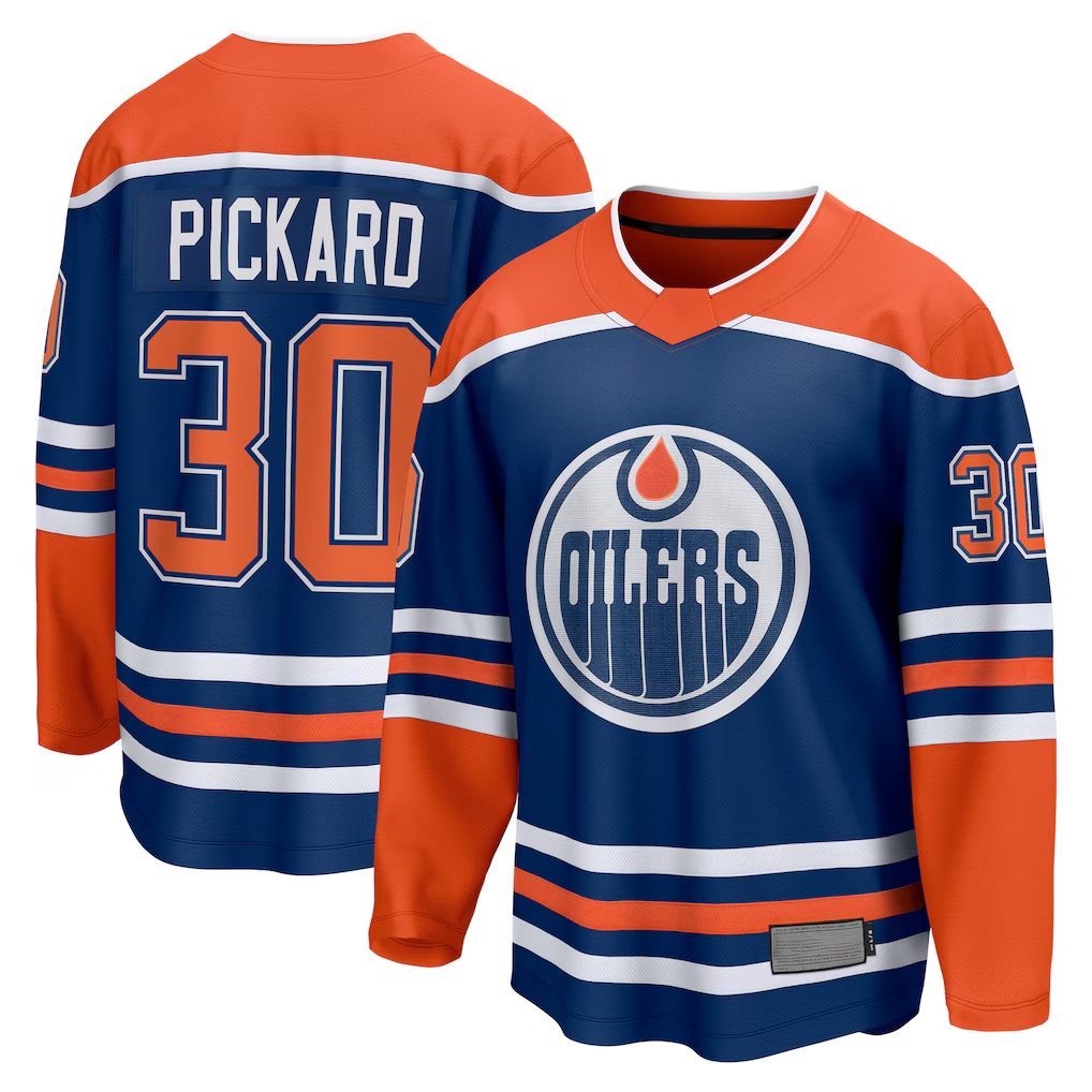 harde E.Oilers #30 Calvin Pickard Royal Home Premier Breakaway Player Jerseys