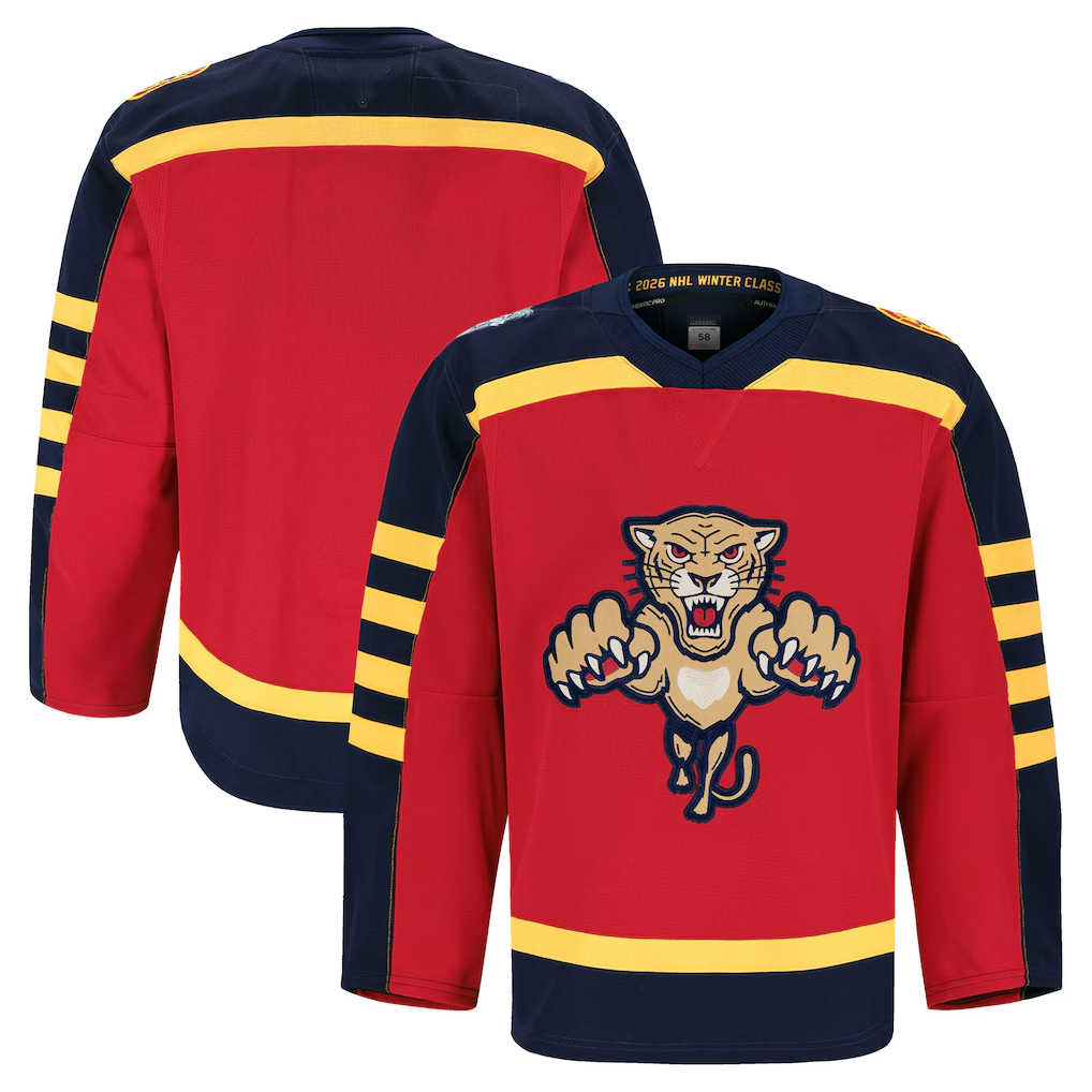 harde F.Panthers Red 2026 Winter Classic Authentic Pro Jerseys