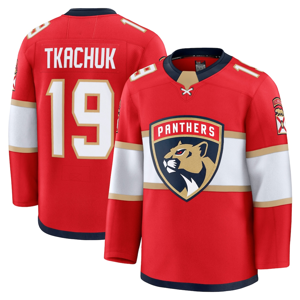 harde F.Panthers #19 Matthew Tkachuk Red Home Premium Jerseys