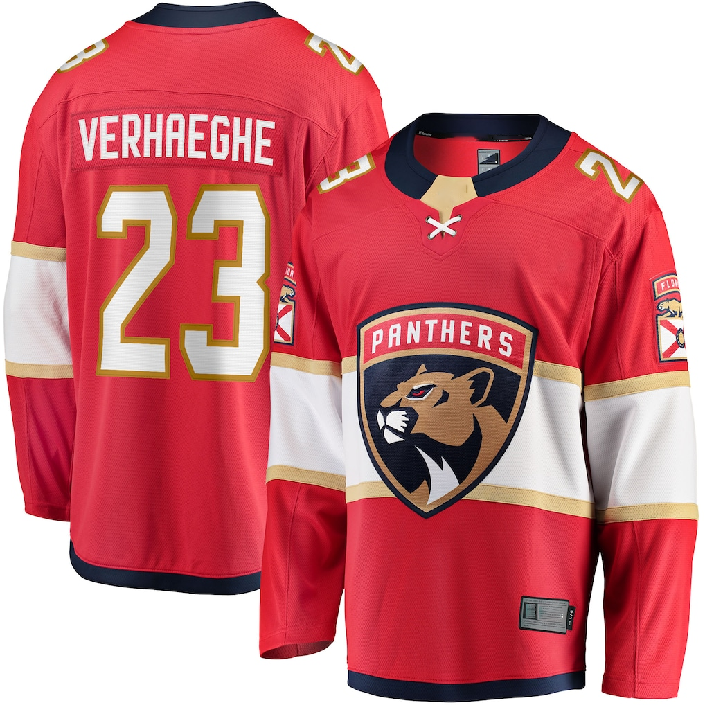 harde F.Panthers #23 Carter Verhaeghe Red Home Breakaway Jerseys