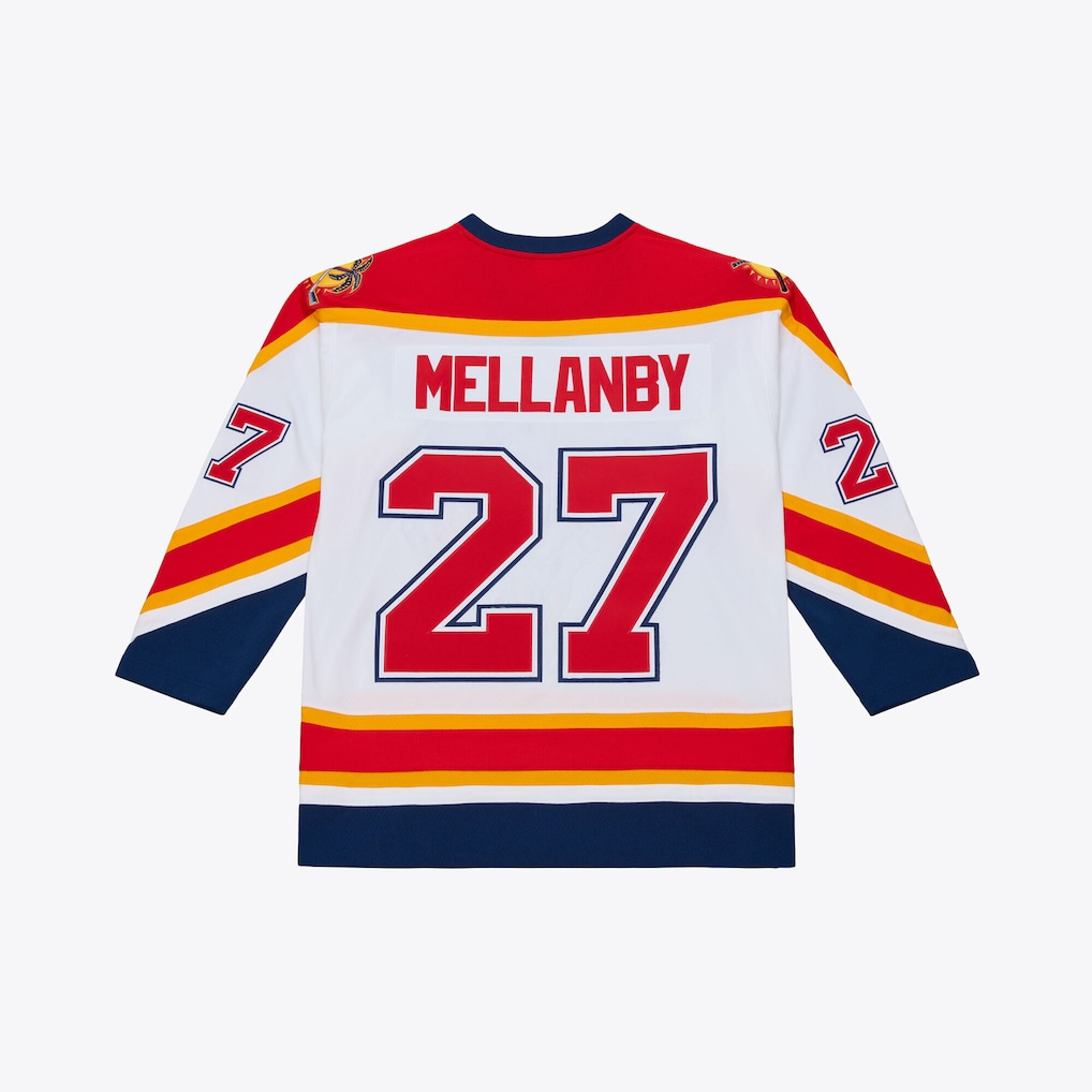 harde F.Panthers #27 Scott Mellanby Mitchell & Ness White 1996 Power Play Jerseys