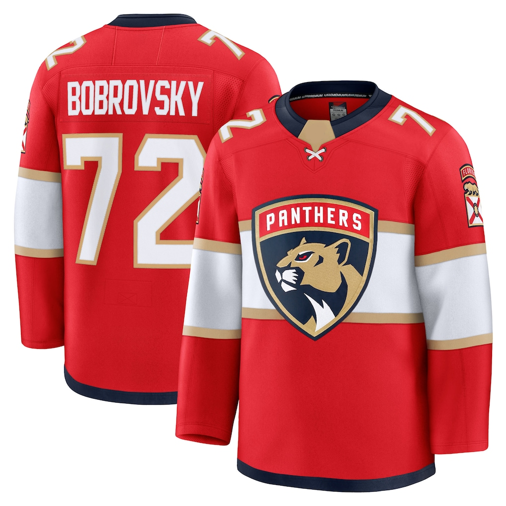 harde F.Panthers #72 Sergei Bobrovsky Red Premium Jerseys