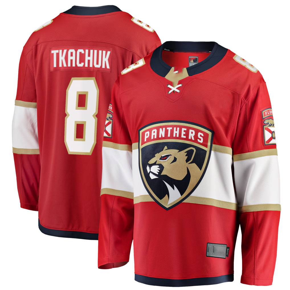 harde F.Panthers #8 Brady Tkachuk Red Home Breakaway Jerseys