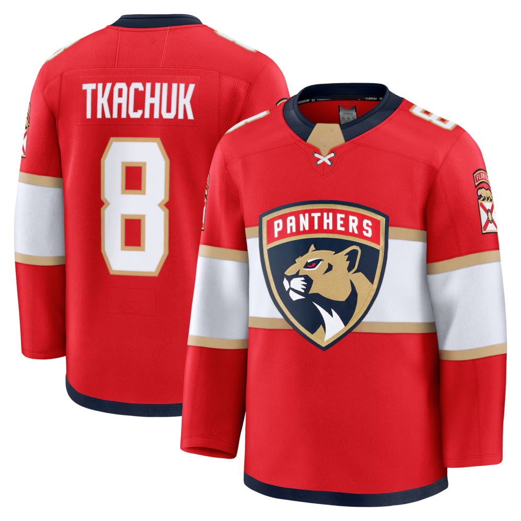 harde F.Panthers #8 Brady Tkachuk Red Home Premium Jerseys