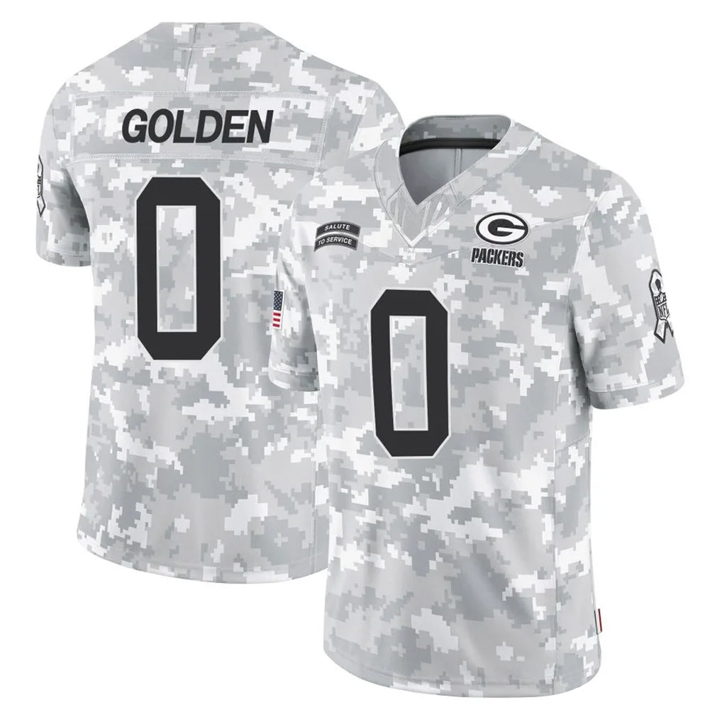 harde GB.Packers #0 Matthew Golden Player Arctic Camo Salute To Service Limited Stitched Jerseys