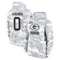 harde GB.Packers #0 Matthew Golden Player Arctic Camo Salute to Service Hoodies Limited Game Stitched Jerseys