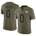 harde GB.Packers #0 Matthew Golden Player Olive Salute To Service Limited Stitched Jerseys