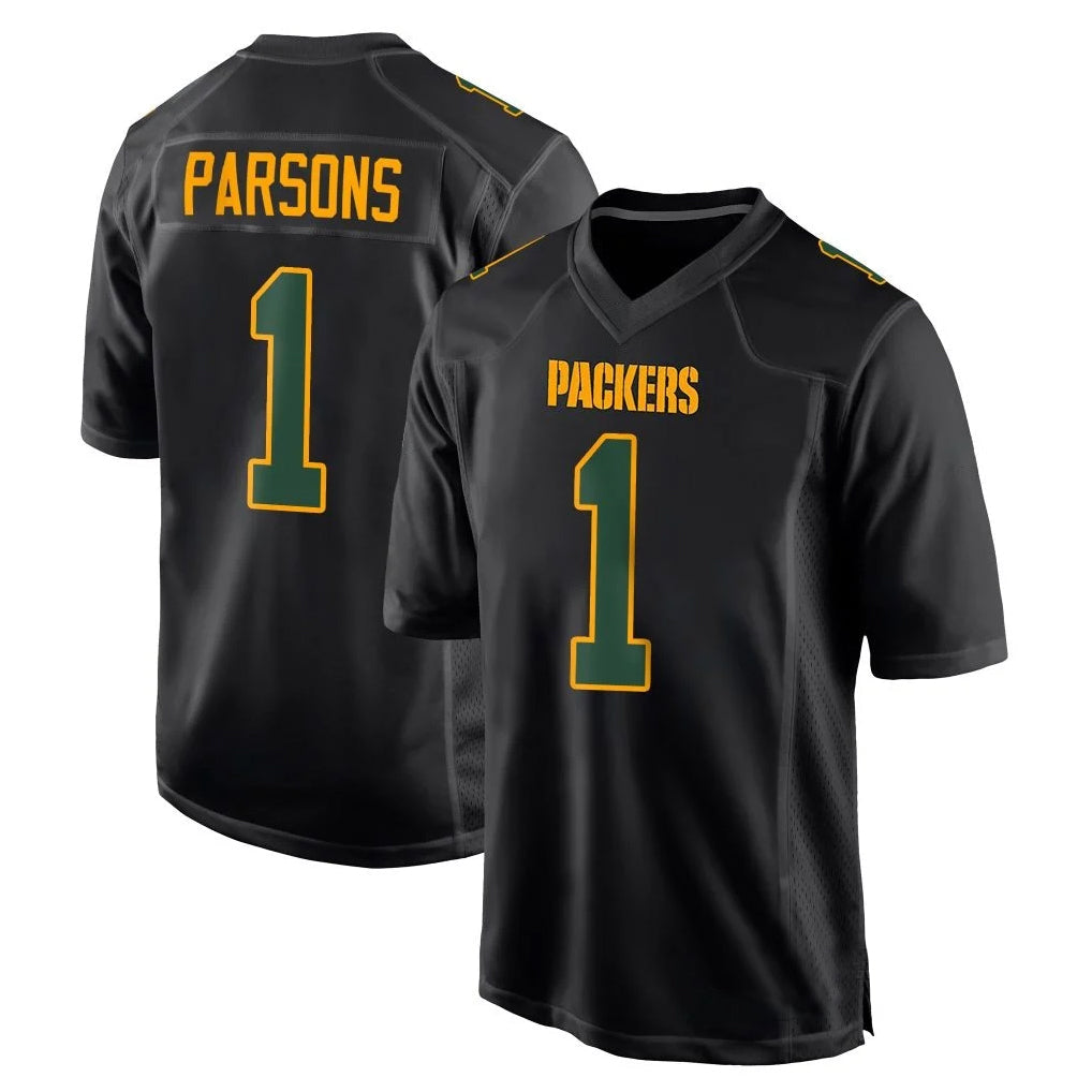 harde GB.Packers #1 Micah Parsons Player Black Fashion Home Game Stitched Jerseys
