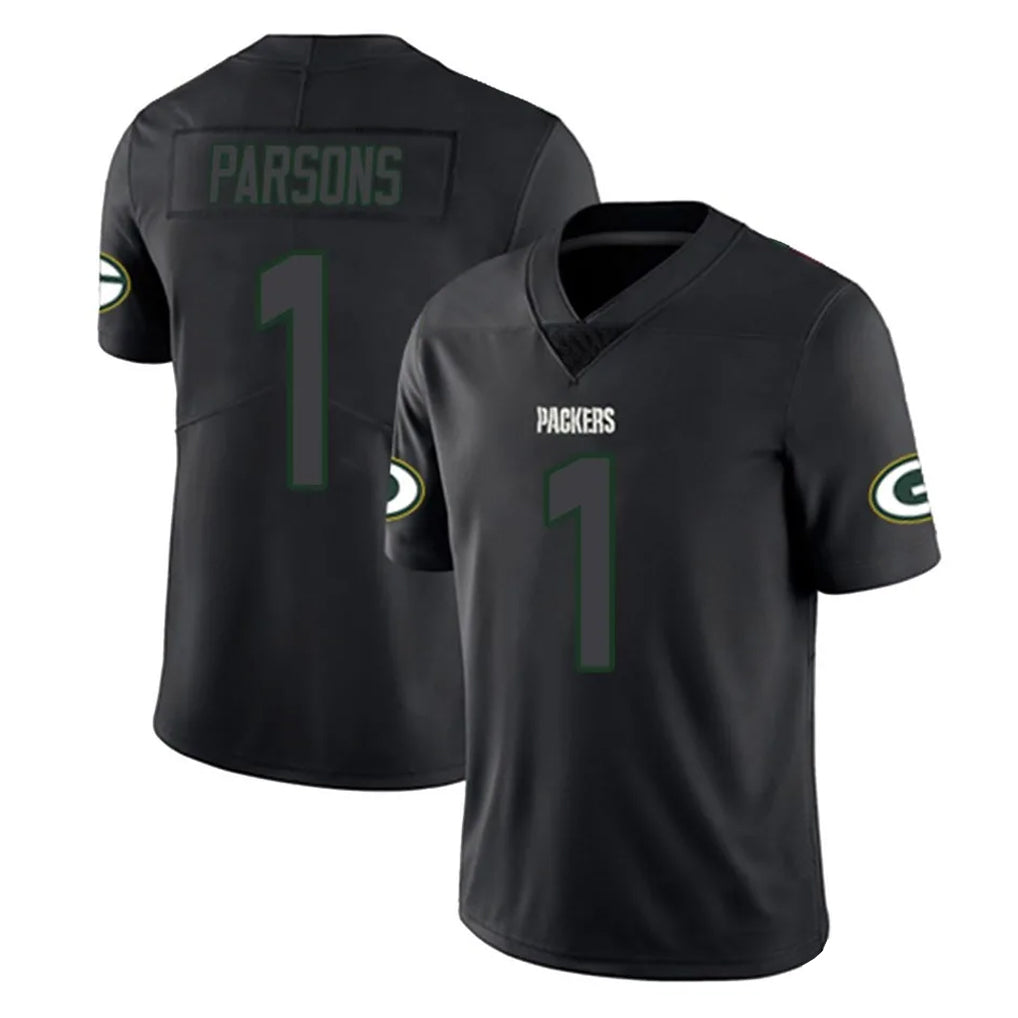 harde GB.Packers #1 Micah Parsons Player Black Impact Limited Home Game Stitched Jerseys