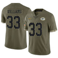 harde GB.Packers #33 Evan Williams Player Olive Salute To Service Limited Stitched Jerseys