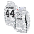 harde GB.Packers #44 Zaire Franklin Player Arctic Camo Salute to Service Hoodies Limited Game Stitched Jerseys