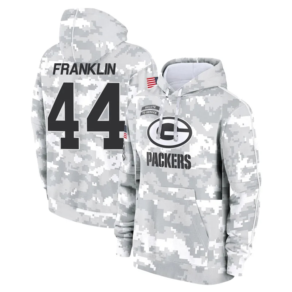 harde GB.Packers #44 Zaire Franklin Player Arctic Camo Salute to Service Hoodies Limited Game Stitched Jerseys