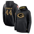 harde GB.Packers #44 Zaire Franklin Player Black Salute to Service Hoodies Limited Game Stitched Jerseys