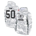 harde GB.Packers #50 Zach Tom Player Arctic Camo Salute to Service Hoodies Limited Game Stitched Jerseys