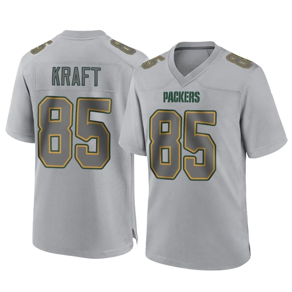 harde GB.Packers #85 Tucker Kraft Player Gray Atmosphere Fashion Home Game Stitched Jerseys