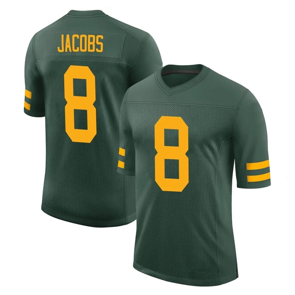 harde GB.Packers #8 Josh Jacobs Player Green Alternate Vapor Home Game Stitched Jerseys