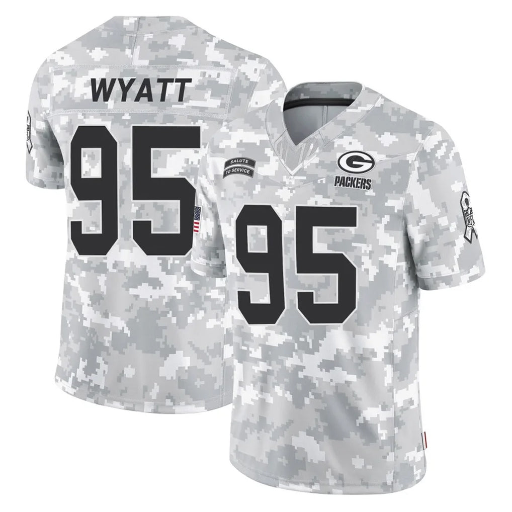 harde GB.Packers #95 Devonte Wyatt Player Arctic Camo Salute To Service Limited Stitched Jerseys