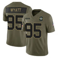 harde GB.Packers #95 Devonte Wyatt Player Olive 2025 Salute To Service Limited Home Game Stitched Jerseys