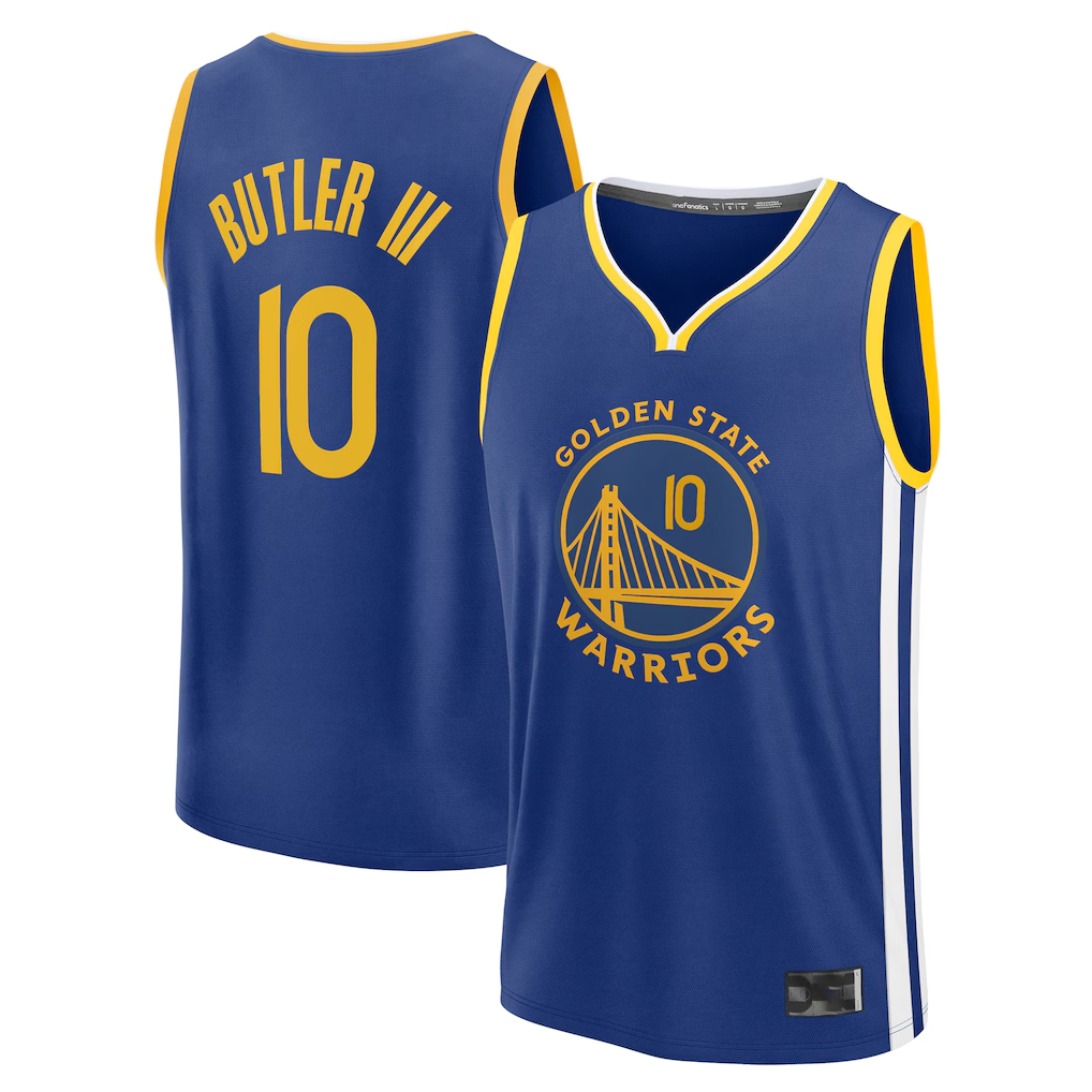harde G.State Warriors #10 Jimmy Butler III Royal Fast Break Replica Player Jerseys - Icon Edition