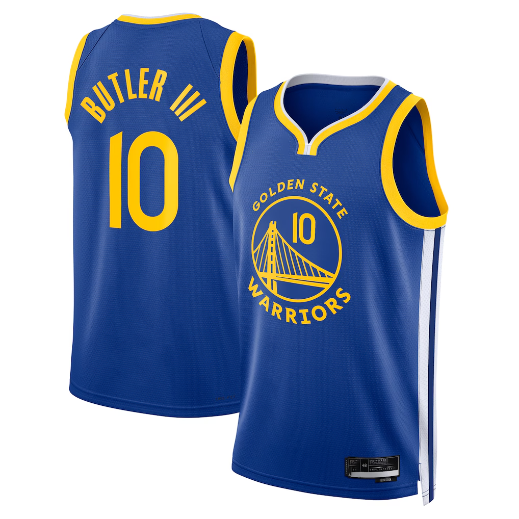 harde G.State Warriors #10 Jimmy Butler III Royal Swingman Jerseys - Icon Edition