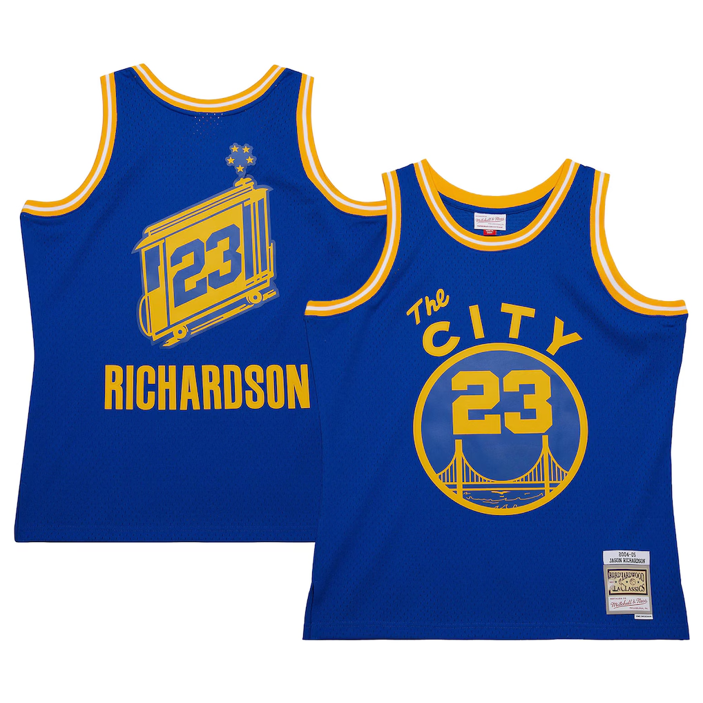 harde G.State Warriors #23 Jason Richardson Mitchell & Ness Royal 200405 Hardwood Classics Swingman Jerseys