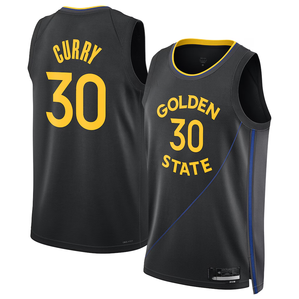 harde G.State Warriors #30 Stephen Curry Black 202425 Swingman Jerseys - Statement Edition