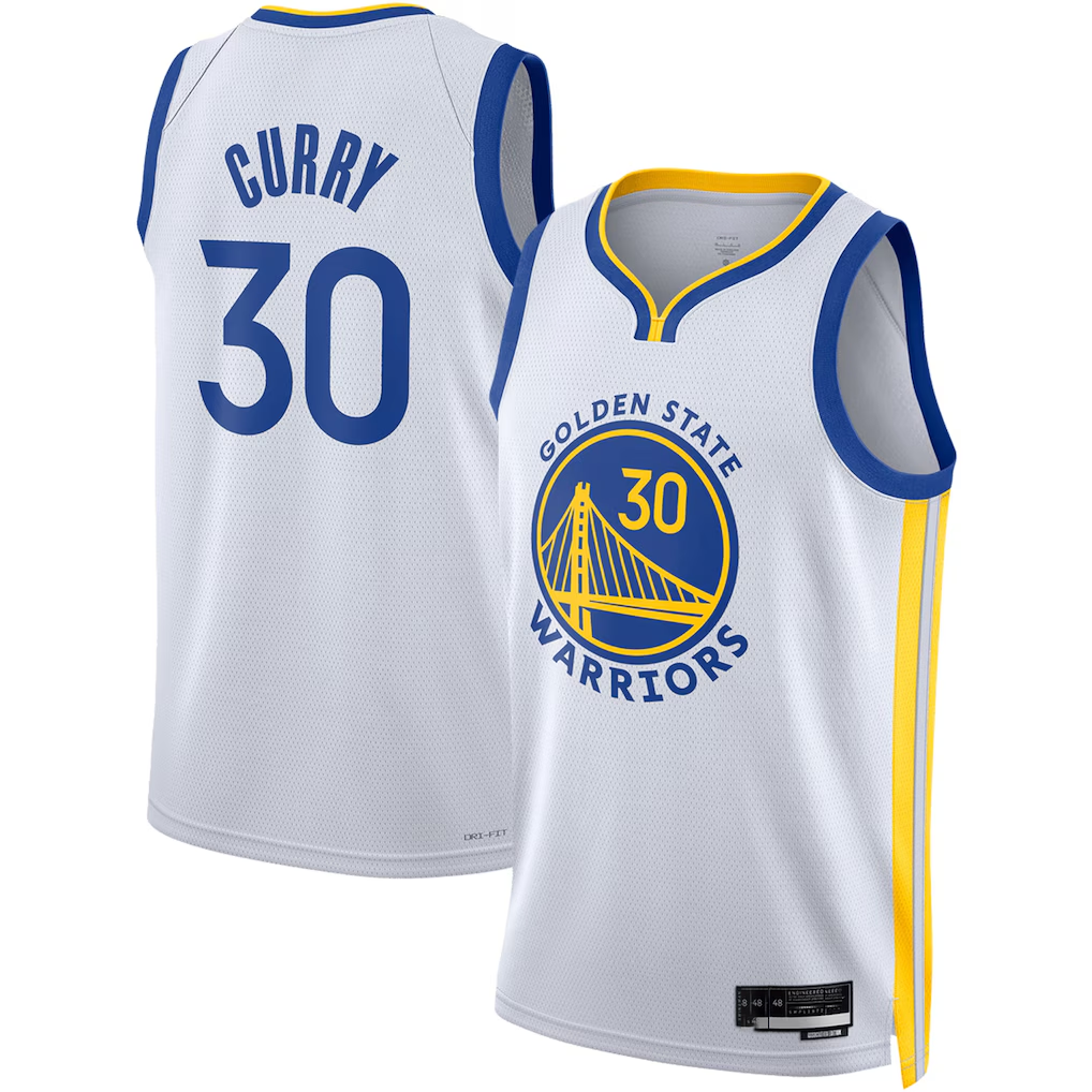 harde G.State Warriors #30 Stephen Curry White Swingman Jerseys - Association Edition