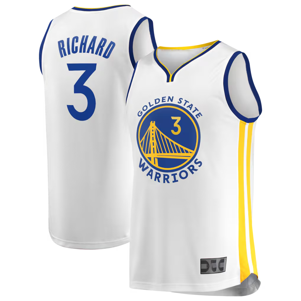 harde G.State Warriors #3 Will Richard White Fast Break Replica Player Jerseys - Association Edition