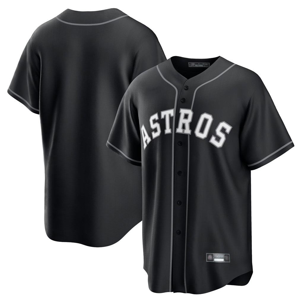 harde H.Astros Black Home Game Blank Player Stitched Jerseys