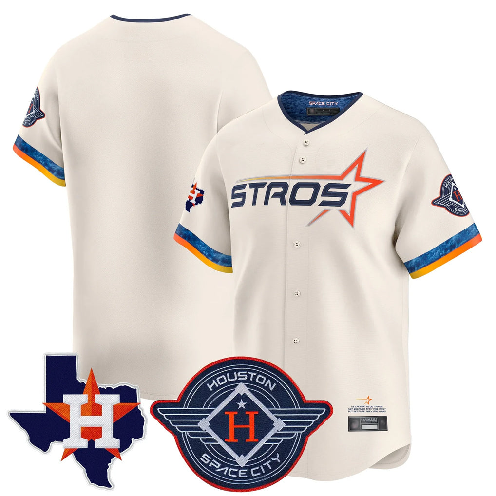 harde H.Astros Cream City Connect Texas Patch Vapor Premier Blank Player Limited Home Stitched Jerseys
