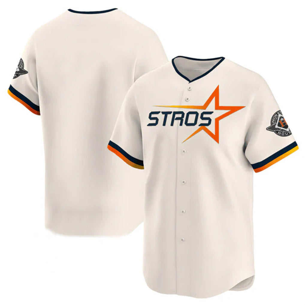 harde H.Astros Cream Limited Home Blank Player Stitched Jerseys