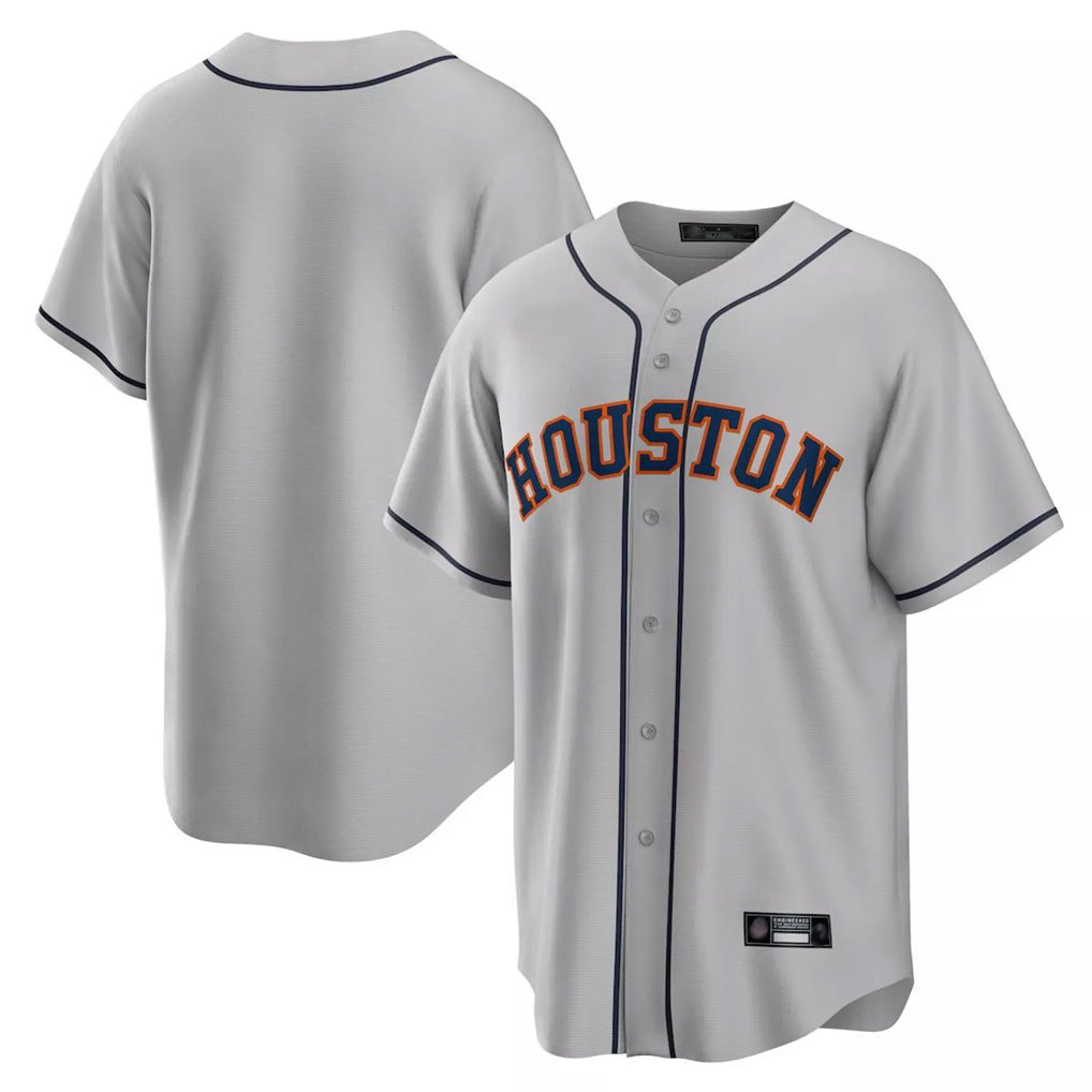 harde H.Astros Gray Home Game Blank Player Stitched Jerseys